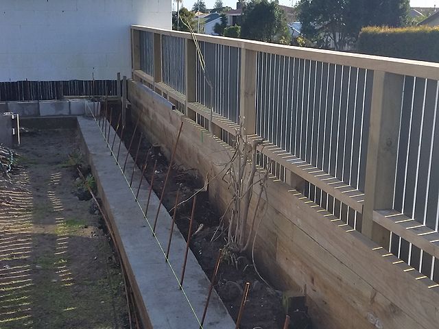 New fencing and concrete footings